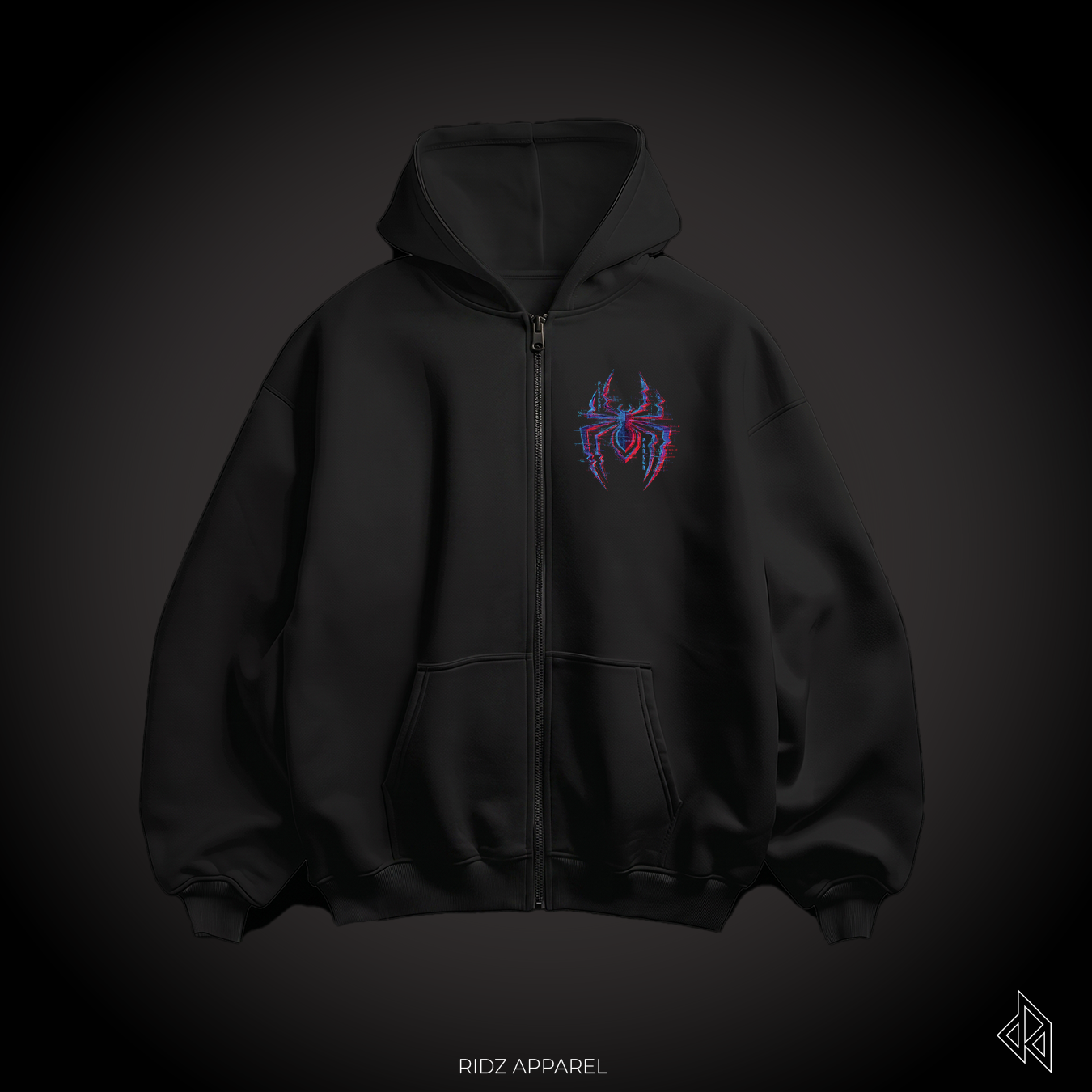 SPIDERMAN / Neon Glitch Zipper